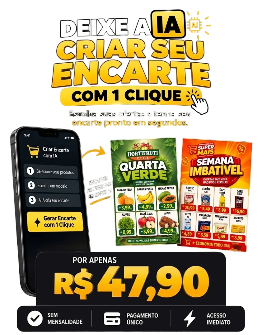 Oferta Encartes com IA por apenas R$ 47,90