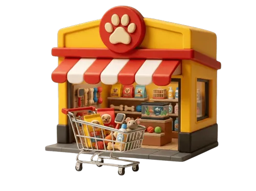 Ilustração de Pet shops e agropecuárias