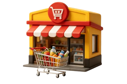 Ilustração de Supermercados